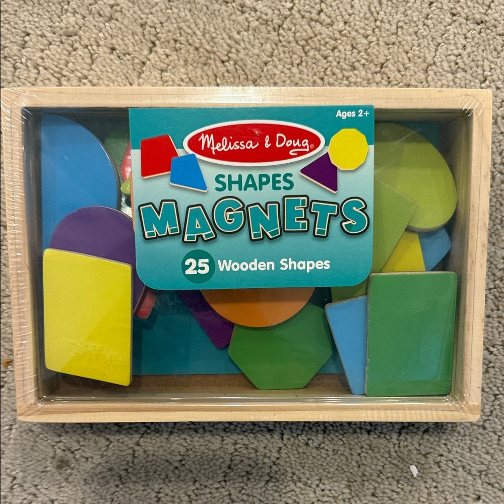 Melissa & Doug Colorful Wooden Shape Magnets